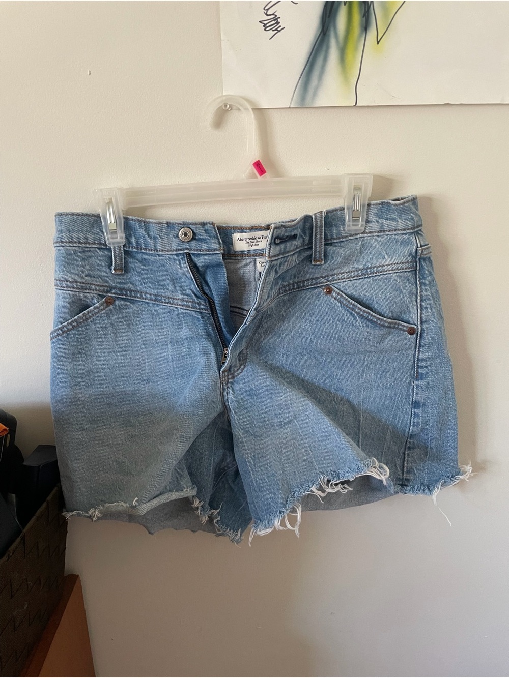 Abercrombie & Fitch Light Wash Denim Cutoff Shorts